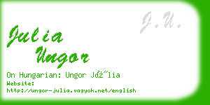 julia ungor business card
